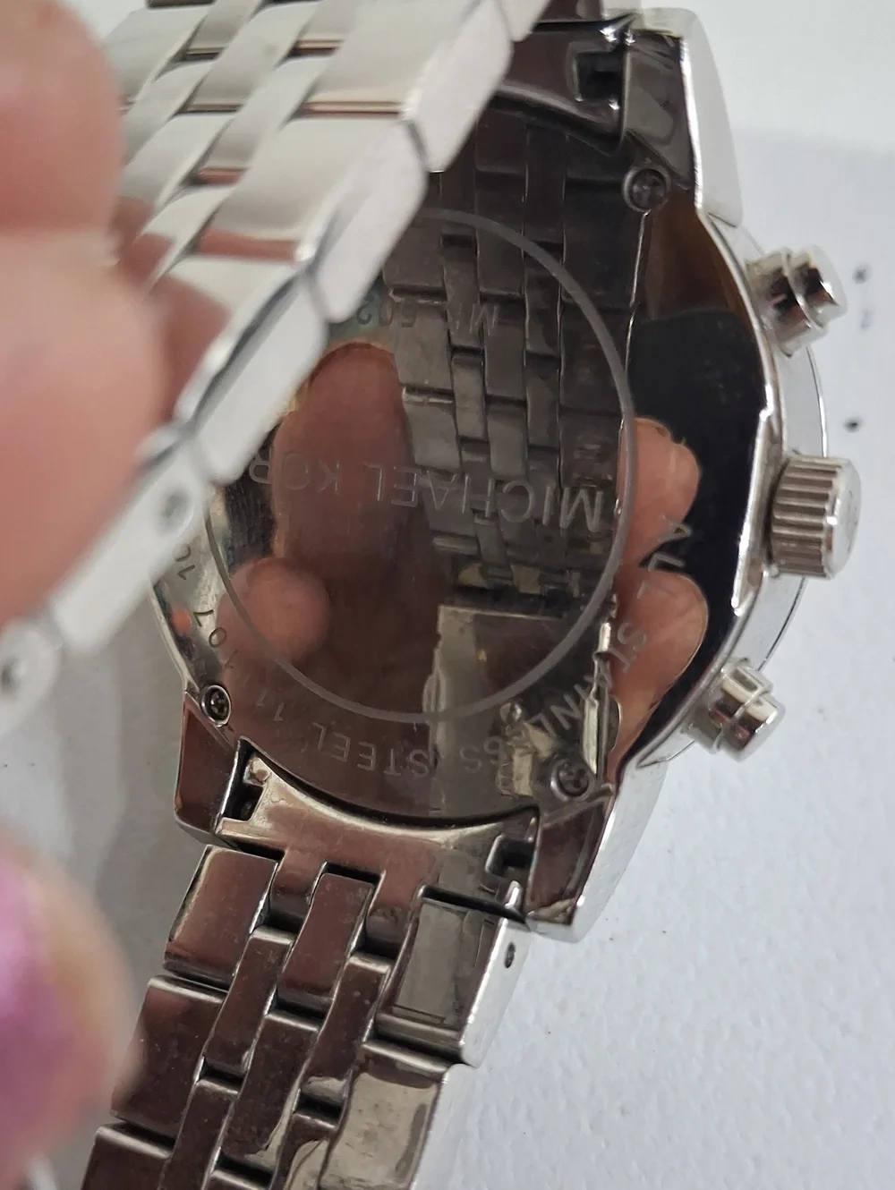 Michael Kors Ritz White Dial Silver Stainless Steel Strap Watch for Women